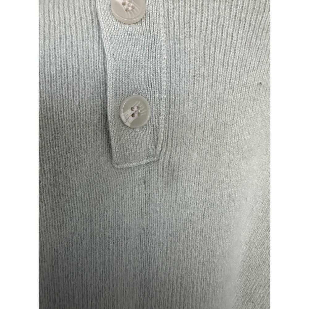 NAADAM 100% Cashmere Sage Green Women's Henley Crewneck Pullover Sweater Sz M - Picture 5 of 9